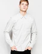 Bellfield Shirt With Front Pocket In Gray Marl - Gray