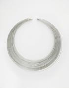 Nylon Collar Necklace - Silver