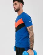 Puma Training Reactive Color Block T-shirt In Blue