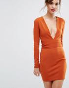Bec & Bridge India Rosa Long Sleeve Tie Dress - Orange