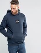 The North Face Hoodie With Embroidered Patch In Navy - Navy