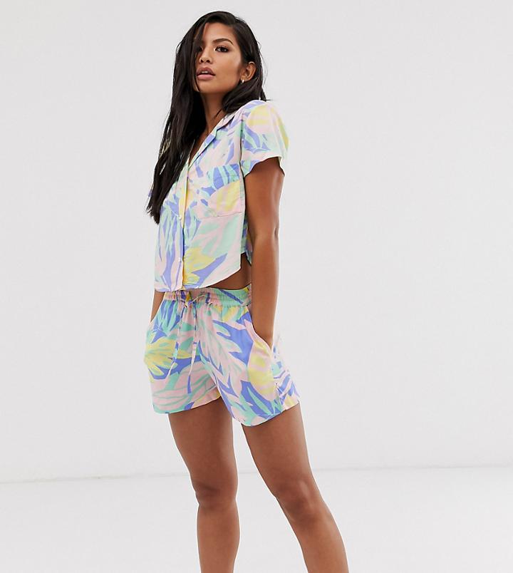 Sole East By Onia Exclusive Aleen Beach Shorts In Palm Print-multi
