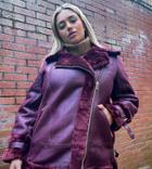 River Island Plus Faux Shearling Aviator Jacket In Red