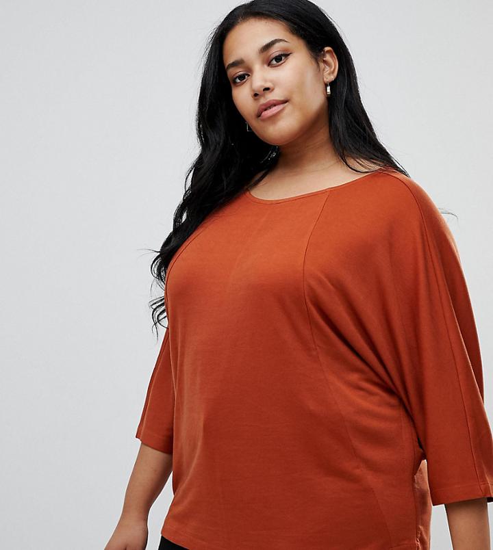 Junarose Tie Sleeve Top - Orange