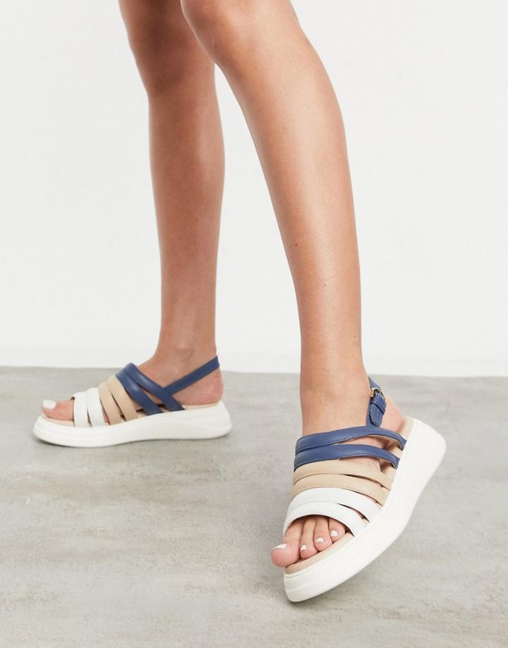 Fiorelli Silvia Suede Slingback Chunky Sandals In Multi