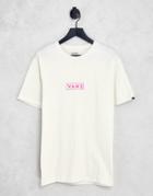 Vans Easy Box Chest Logo T-shirt In Off-white