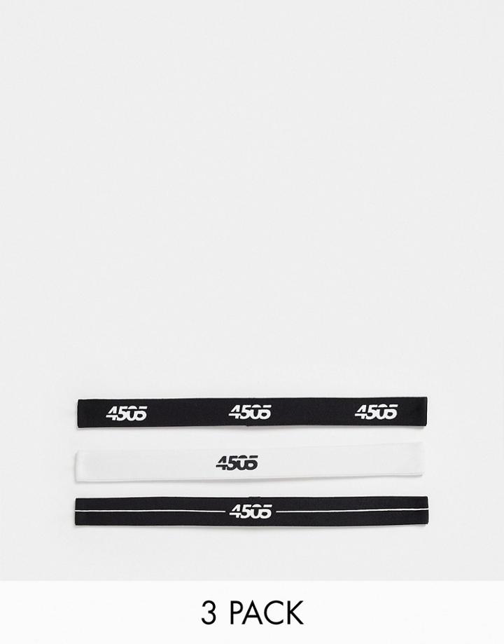 Asos 4505 Running Elastic Headbands 3 Pack-multi