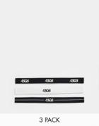 Asos 4505 Running Elastic Headbands 3 Pack-multi