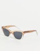 A.kjaerbede Big Kanye Unisex Oversized Cat Eye With Soft Transition Sunglasses In Light Gray To Clear Fade-grey