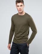 Asos Long Sleeve T-shirt In Green - Green