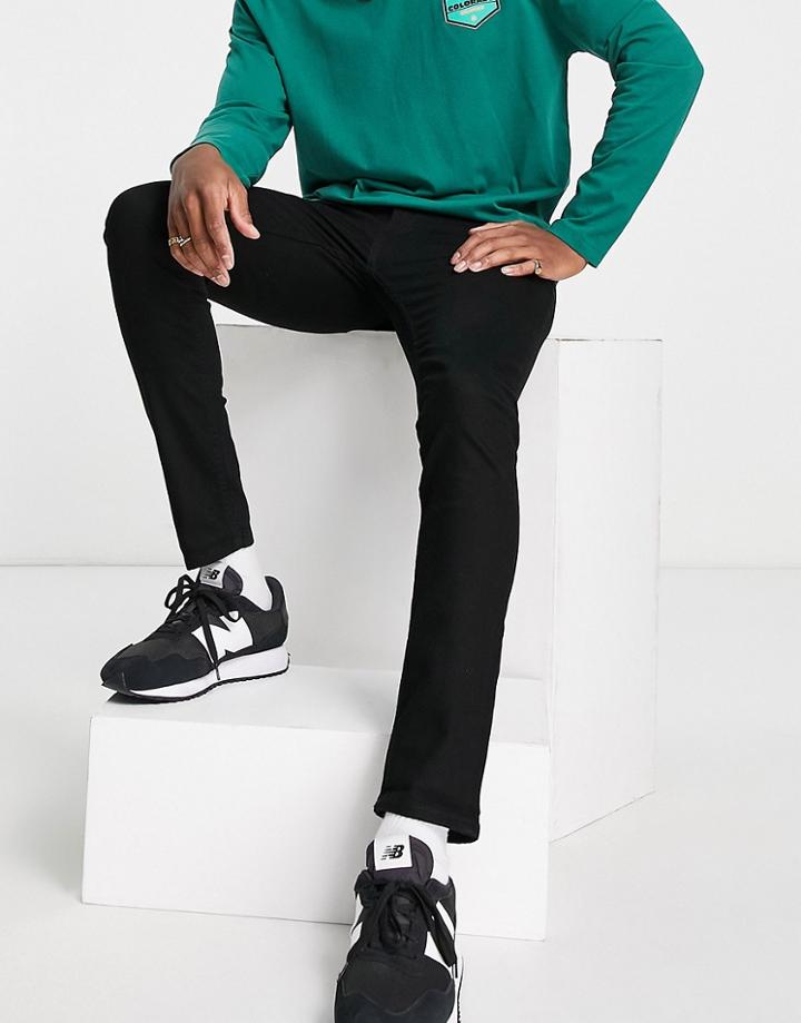 Topman Stretch Skinny Jeans In Stay Black