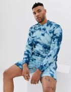 Another Influence Tie Dye Sweat Sweater Two-piece-blue