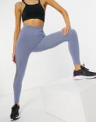 Hiit Pointelle Cut Out Seamless Leggings In Blue-blues