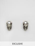 Designb Skull Collar Tips - Silver