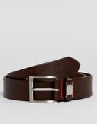 Hugo By Hugo Boss C-connio Leather Belt In Brown - Brown
