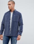 Farah Chadwick Textured Oversized Shirt In Blue-gray