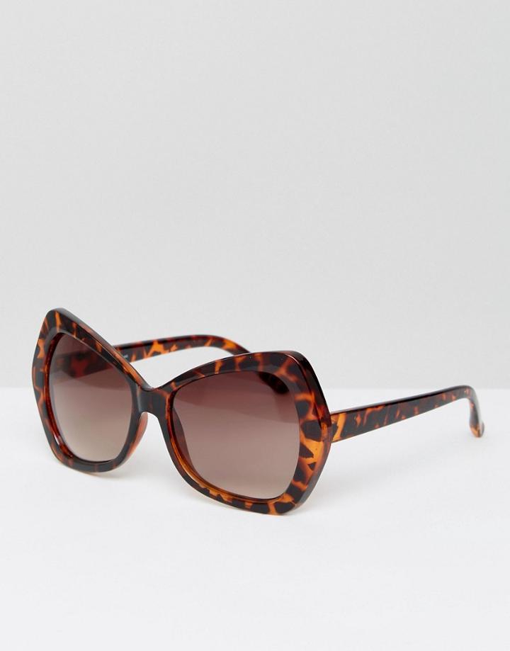 Jeepers Peepers Copper Tort Oversized Sunglasses - Copper