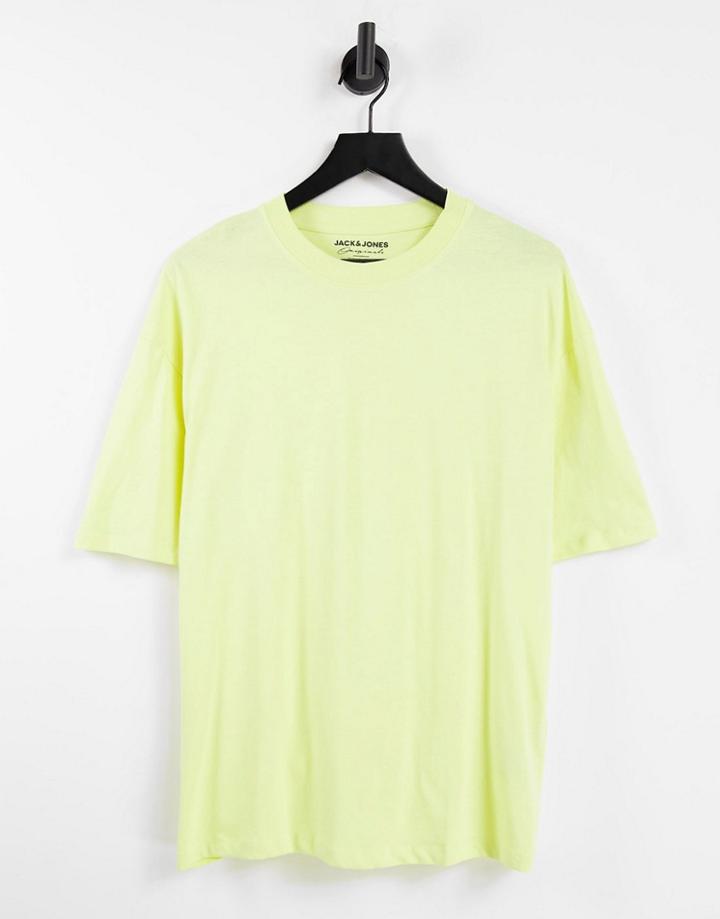 Jack & Jones Originals Oversize T-shirt In Neon Yellow