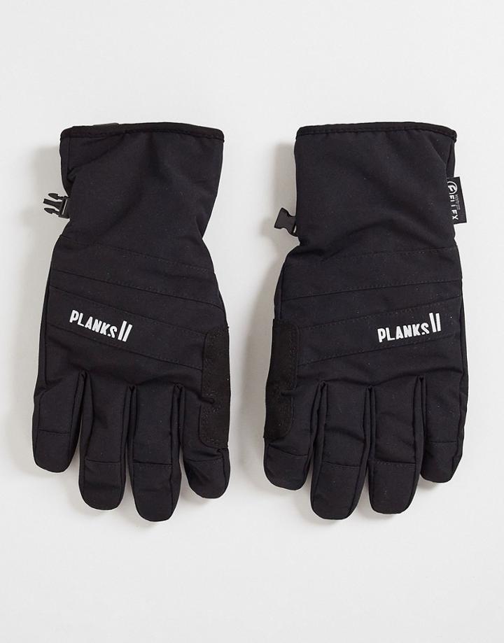 Planks Peach Maker Insulated Ski Gloves In Black