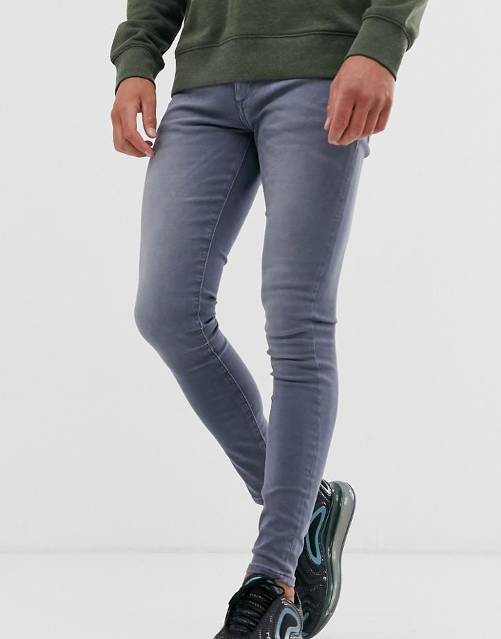 River Island Spray On Denim Jeans In Gray