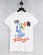 Asos Design T-shirt With Fruit Loops Print In White