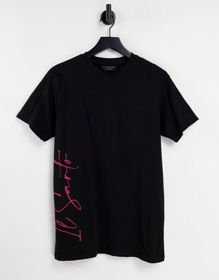 Il Sarto Logo Print T-shirt In Black