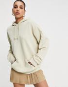 Reebok Natural Dye Center Logo Hoodie In Beige-neutral