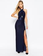 Missguided Slinky Multiway Maxi Dress - Navy