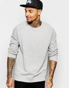 Asos Sweatshirt With Raglan Sleeves In Gray Marl - Gray