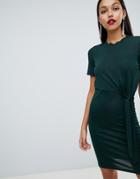 Y.a.s Lou Overlay Dress With Tie Detail - Green