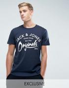 Jack & Jones Originals T-shirt With Brand Graphic - Navy