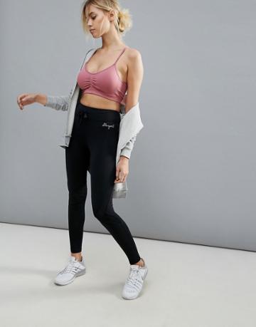 Elle Sports Performance Mesh Insert Leggings - Black