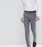 Gianni Feraud Tall Skinny Fit Nepp Cropped Suit Pants - Navy