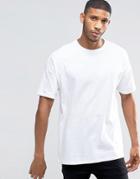 Asos Oversized Longline T-shirt In White - White