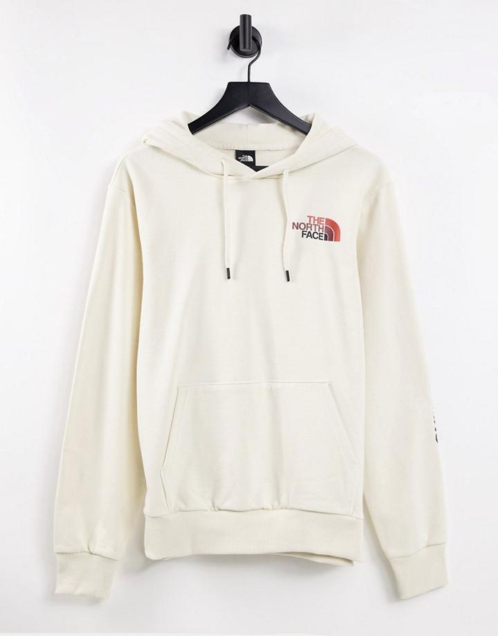 The North Face Logo Play Hoodie In Cream-white
