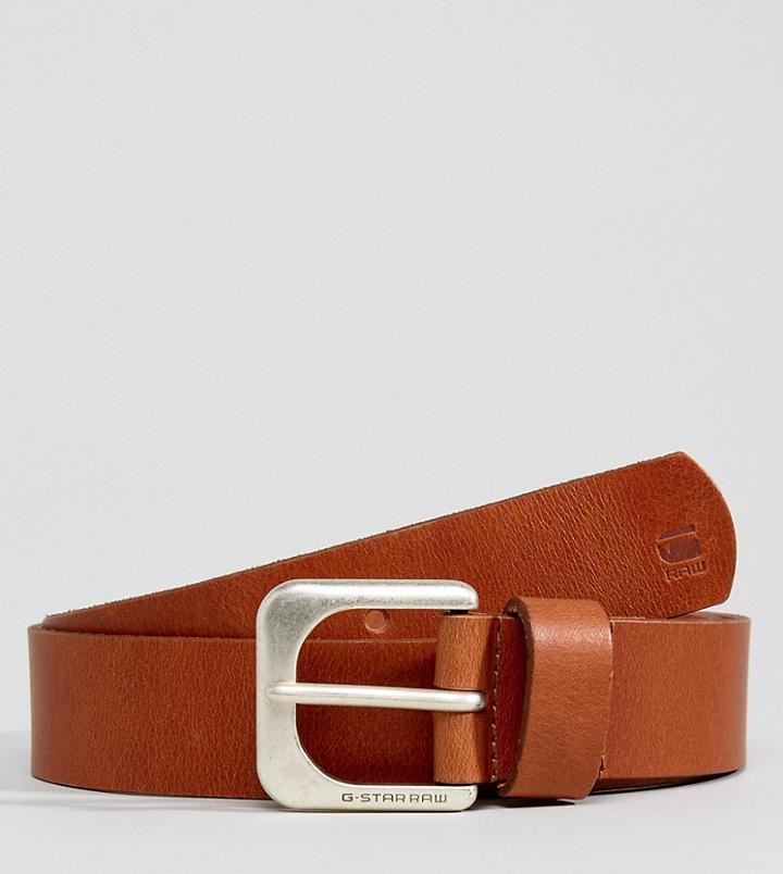 G-star Leather Belt In Tan - Tan