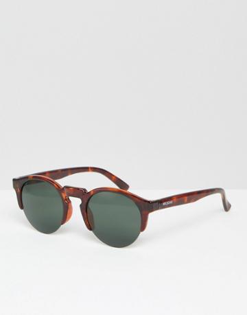 Mr. Boho Round Sunglasses Born In Vintage Tortoise Made In Italy - Brown