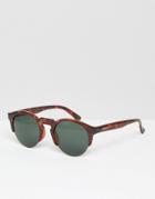 Mr. Boho Round Sunglasses Born In Vintage Tortoise Made In Italy - Brown