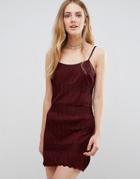 Band Of Gypsies Knitted Cami Dress - Red