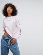 Wasted Paris Long Sleeve Skate Top With Dolce Vita Barbed Wire Print - Pink
