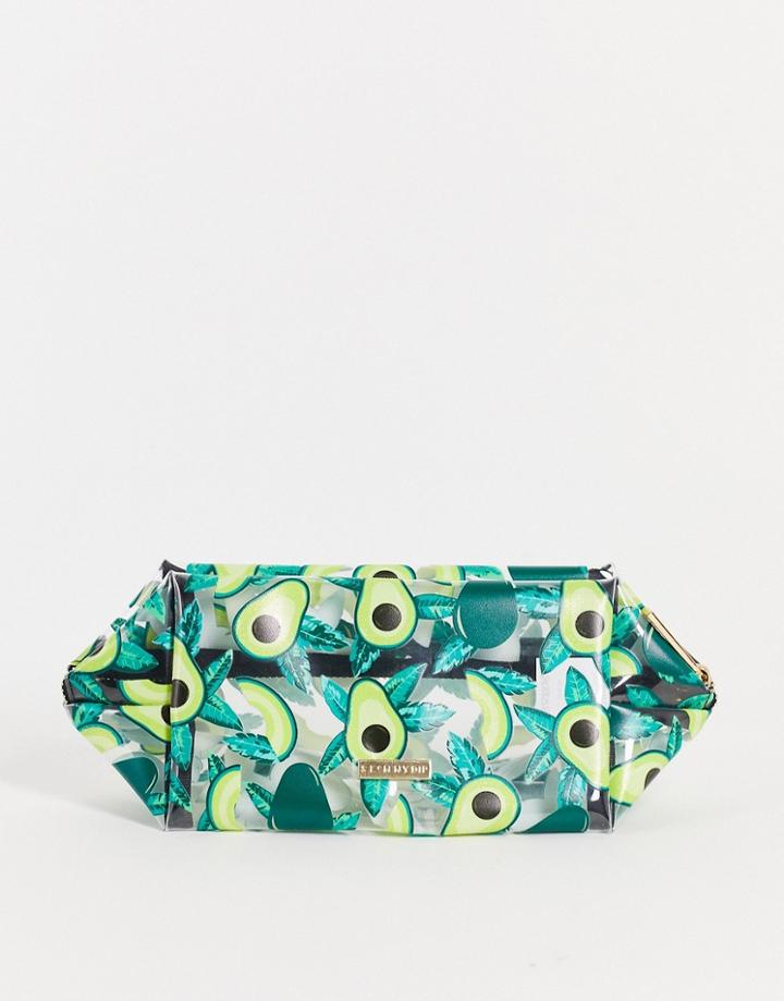 Skinnydip Glitter Avocado Makeup Bag-multi