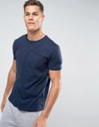 Tommy Hilfiger T-shirt Side Logo Tape In Navy - Navy