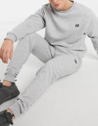 River Island Quilted Lounge Sweatpants In Gray-grey