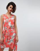 Vero Moda Tropical Print Asymetric Dress - Multi
