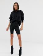 Asos Design Sculpting Booty Short With Side Panel - Black