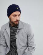 Lyle & Scott Premium Cable Beanie In Navy - Navy