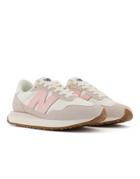 New Balance 237 Sneakers In White And Pastel Pink
