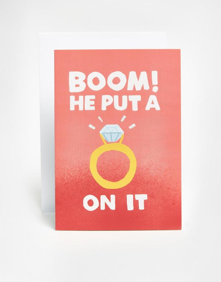 Jolly Awesome Boom Wedding Card - Multi