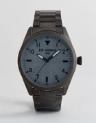 Ben Sherman Wb074bm Bracelet Watch In Gunmetal - Silver