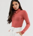 Glamorous Tall Polo Top-red